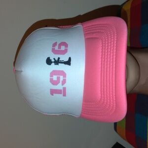 1916 Trucker Mesh Foam Crown Pink White Snapback Hat New